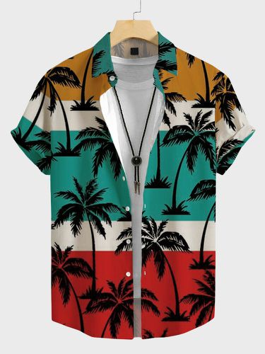 Chemises à manches courtes de vacances à blocs de couleurs - ChArmkpR - Modalova