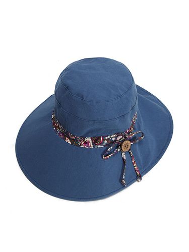 Chapeau d'été portable de double face chapeau seau décontracté protection solaire anti-UV avec large bordure pour - Newchic - Modalova