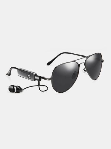 Men Retro Fashion Outdoor UV Protection Bluetooth Headset Sunglasses - Newchic - Modalova
