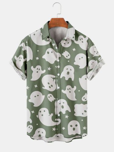 Chemises à manches courtes d'Halloween à imprimé fantômes - Mensclo - Modalova