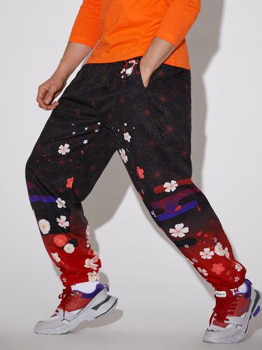 Pantalon de jogging à cordon de serrage ample à imprimé florals - Newchic - Modalova