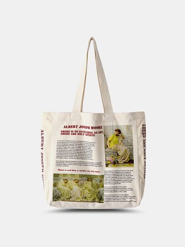 Women Canvas Printed Large Capacity Shoulder Bag Handbag Tote - Newchic - Modalova