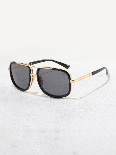 Unisex Metal Full Frame Double Bridge HD Anti-UV Sunglasses - Newchic - Modalova