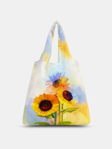 Women Nylon Summer Bag Tie Dye Sunflower Pattern Print Shoulder Bag Handbag Tote - Newchic - Modalova