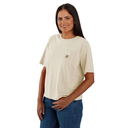 S T-shirt - loose fit lightweight short-sleeve crewneck t-shirt - Beige - L - Carhartt - Modalova