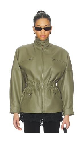 BLOUSON MI-LONG CINTRÉ EN CUIR en . Taille S. Also en XS, M, L - AEXAE - Modalova