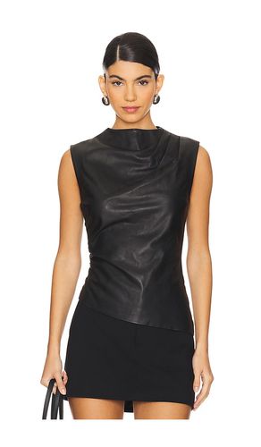 Leather Ruched Top in . Size S, XS, XXS - AEXAE - Modalova