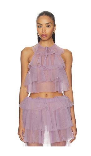 Bodil Tulle Ruffle Top en . Taille S. Also en M - AKNVAS - Modalova