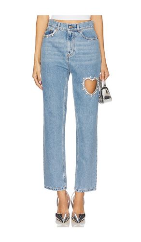 Crystal Heart Straight Leg in . Size 27, 28, 30, 31 - AREA - Modalova