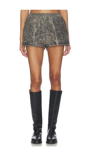 Mid Rise Leather Mini Short en . Taille M. Also en S, XS - Alexander Wang - Modalova