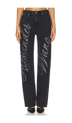 Ez Mid Rise Relaxed Cursive Logo Jean in . Size 24 - Alexander Wang - Modalova