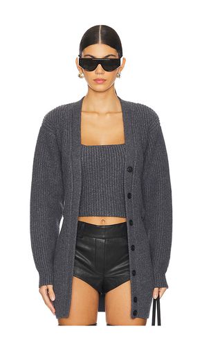 Ribbed Bilayer V-neck Cardigan With Cami Twinset in . Size M, S, XS - Alexander Wang - Modalova