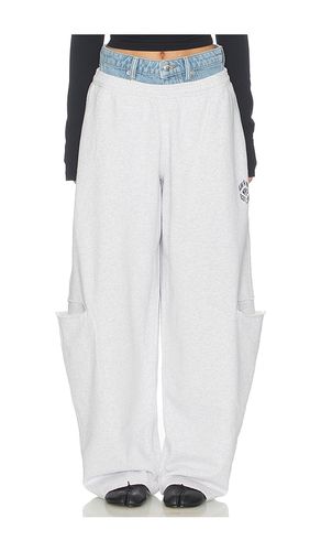 PANTALON SWEAT PRESTYLED SLASHED WITH DENIM WAISTBAND en . Taille 27. Also en 30 - Alexander Wang - Modalova