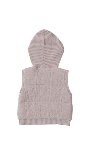DOUDOUNE SANS MANCHES À CAPUCHE EN MAILLE TORSADÉE en . Taille 2/3T. Also en 4/5T - Barefoot Dreams - Modalova