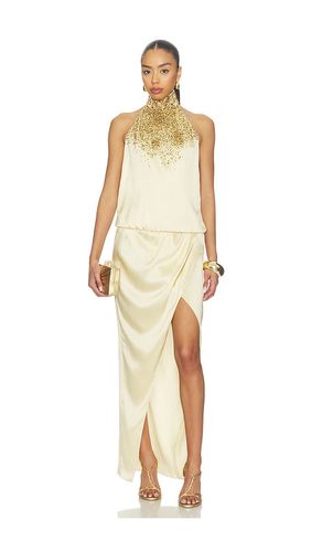 ROBE HALTERNECK SAND PEARL EMBROIDERED en . Taille 36. Also en 38 - BALMAIN - Modalova