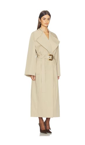 Belted Gabardine Long Trench en . Taille 34. Also en 36 - BALMAIN - Modalova