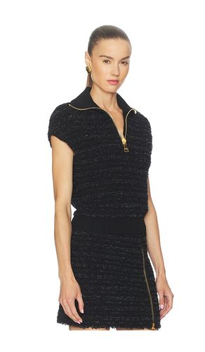 TOP MANCHES COURTES ZIPPED en . Taille 34/0. Also en 36/2 - BALMAIN - Modalova