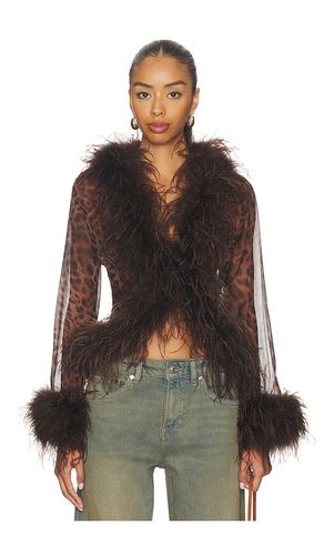 Gigi Sheer Feather Blouse Top en . Taille M. Also en S, XS - Bubish - Modalova