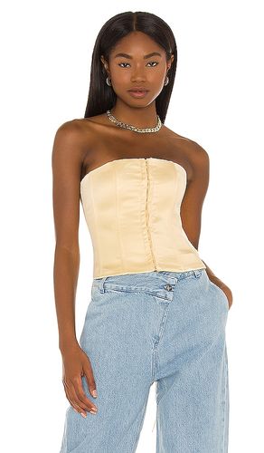 Satin Lace Up Corset in Cream in . Size M, XL, XS - GUIZIO - Modalova