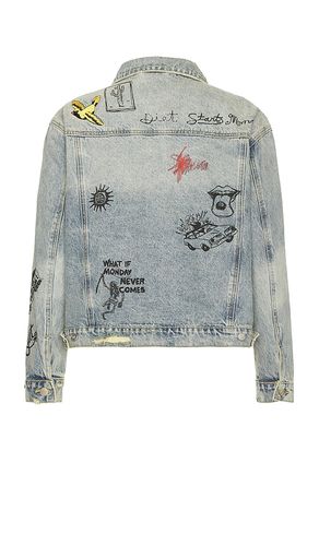 BLOUSON TRUCKER DOODLE en . Taille L. Also en XL/1X - Diet Starts Monday - Modalova