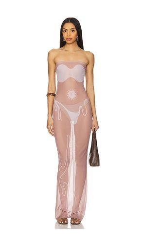 ROBE TAN LINES MESH en . Taille L. Also en M, S - Di Petsa - Modalova