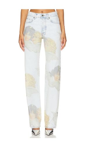 Angel Print Mid Blue Straight Fit Jeans in -. Size 24, 26 - FIORUCCI - Modalova