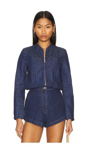 BLOUSON EN JEAN DOUBLE HEART in . Size 42 - FIORUCCI - Modalova