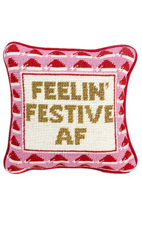 OREILLER BRODERIE FESTIVE AF NEEDLEPOINT PILLOW in - Furbish Studio - Modalova