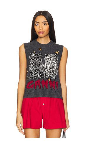 GILET GRAPHIC WOOL MIX CATS in . Size S, XL, XS - Ganni - Modalova