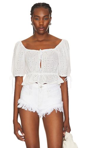 Light Broderie Anglaise Cropped Top in . Size 38 - Ganni - Modalova
