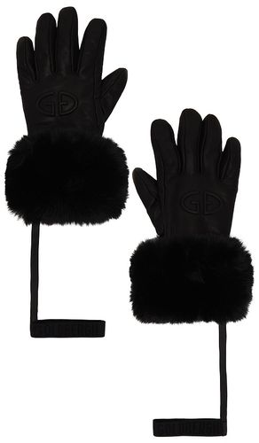 Lady Leather Embossed Logo Mittens in . Size 7, 7.5 - Goldbergh - Modalova