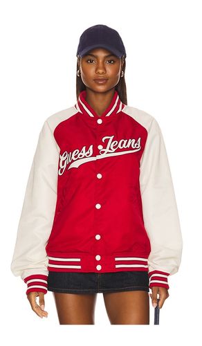 BLOUSON BOMBER RAGLAN PATCH en ,. Taille S. Also en XL/1X - Guess Jeans - Modalova