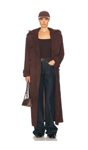 MANTEAU SUEDE TRENCH en . Taille S. Also en M, L - Helsa - Modalova