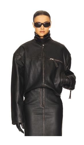 BLOUSON THE LEATHER OVERSIZED MOTO in . Size XL - Helsa - Modalova