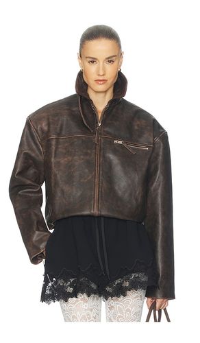 BLOUSON THE LEATHER OVERSIZED MOTO en . Taille XS. Also en S, M, L - Helsa - Modalova