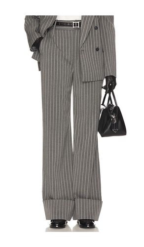 PANTALON PINSTRIPE HIGH WAIST CUFFED in . Size XS, XXS - Helsa - Modalova