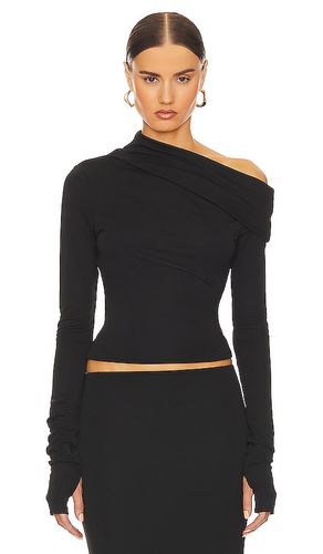 Matte Jersey Drape Shoulder Top en . Taille S. Also en XXS, XS, M - Helsa - Modalova