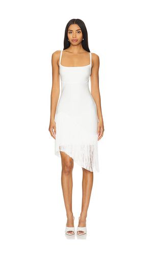 ROBE MIDI FRANGÉE ASYMMETRIC in . Size M - Herve Leger - Modalova