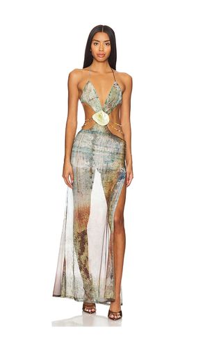 Vida Backless Maxi Dress With Shell Trim en . Taille L. Also en M, XS - Jaded London - Modalova
