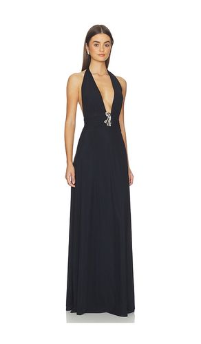 ROBE PLUNGE NECKLINE MESH HALTER en . Taille S. Also en XS - Kate Barton - Modalova