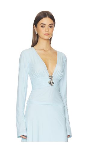 Plunging V Flared Sleeve Top en . Taille M. Also en S - Kate Barton - Modalova