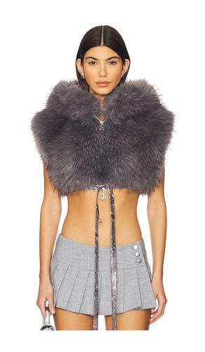 Cropped Faux Fur Hoody Vest in . Size M - Kim Shui - Modalova