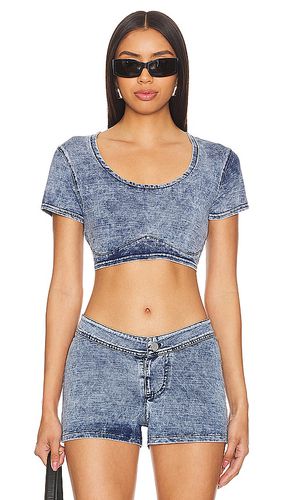 TOP CROPPED SEAMLINED in . Size L, S, XL, XS - Knorts Knit Denim - Modalova