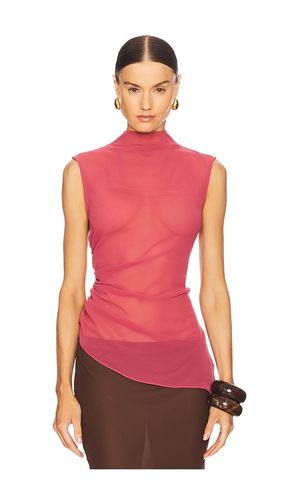 Lightweight Georgette Mock Neck Ruched Top in . Size 2, 4, 6 - Lapointe - Modalova
