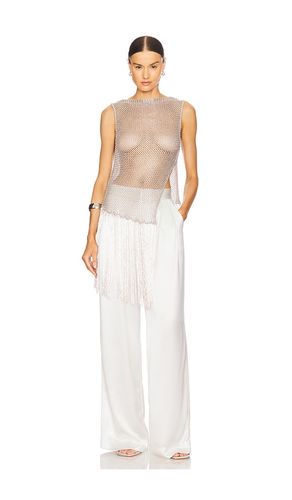 Metallic Netting Fringe Asymmetric Top in . Size M, S, XS - Lapointe - Modalova