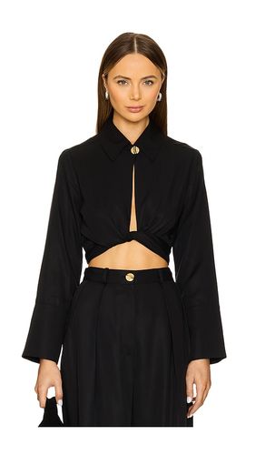 Collared Long Sleeve Wrap Top in . Size 2, 4, 6 - MATTHEW BRUCH - Modalova