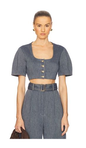 Apron Puff Sleeve Crop Top in . Size 10, 2, 4, 6, 8 - MATTHEW BRUCH - Modalova