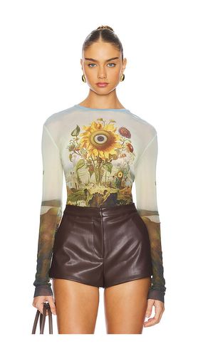 Printed Mesh Top in . Size M, S, XS - Monse - Modalova