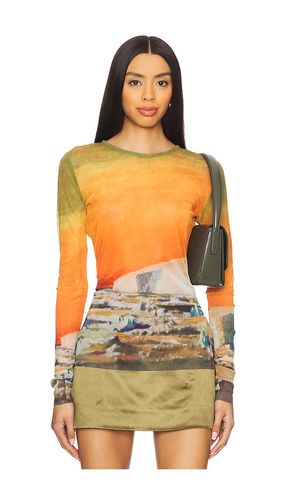 Printed Mesh Top in . Size XS - Monse - Modalova