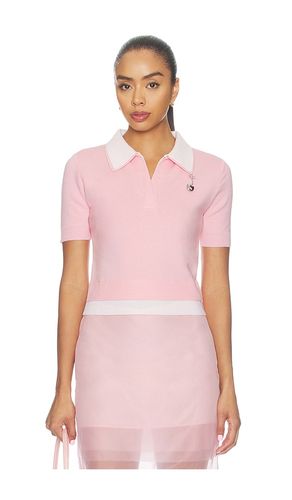 T-SHIRT DOUBLED HALF FRONT PLACKET KNIT en . Taille S. Also en XS, M, L - Monse - Modalova